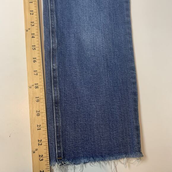 Boden‎ Jeans Womens 4P Straight Crop Raw Hem Stretch Denim Button Fly Petite - Picture 8 of 8